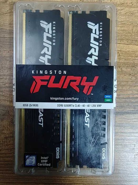 Пам'ять DDR5 (2x16GB)  Kingston FURY 5200 MHz Beast (KF552C40BBK2-32)