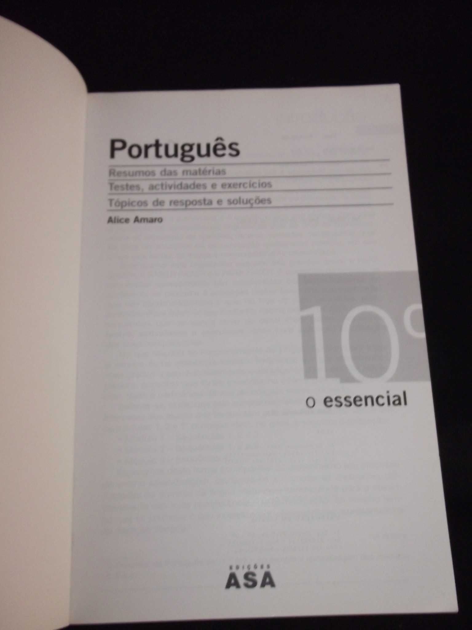 Livro O Essencial Português 10º ano Alice Amaro