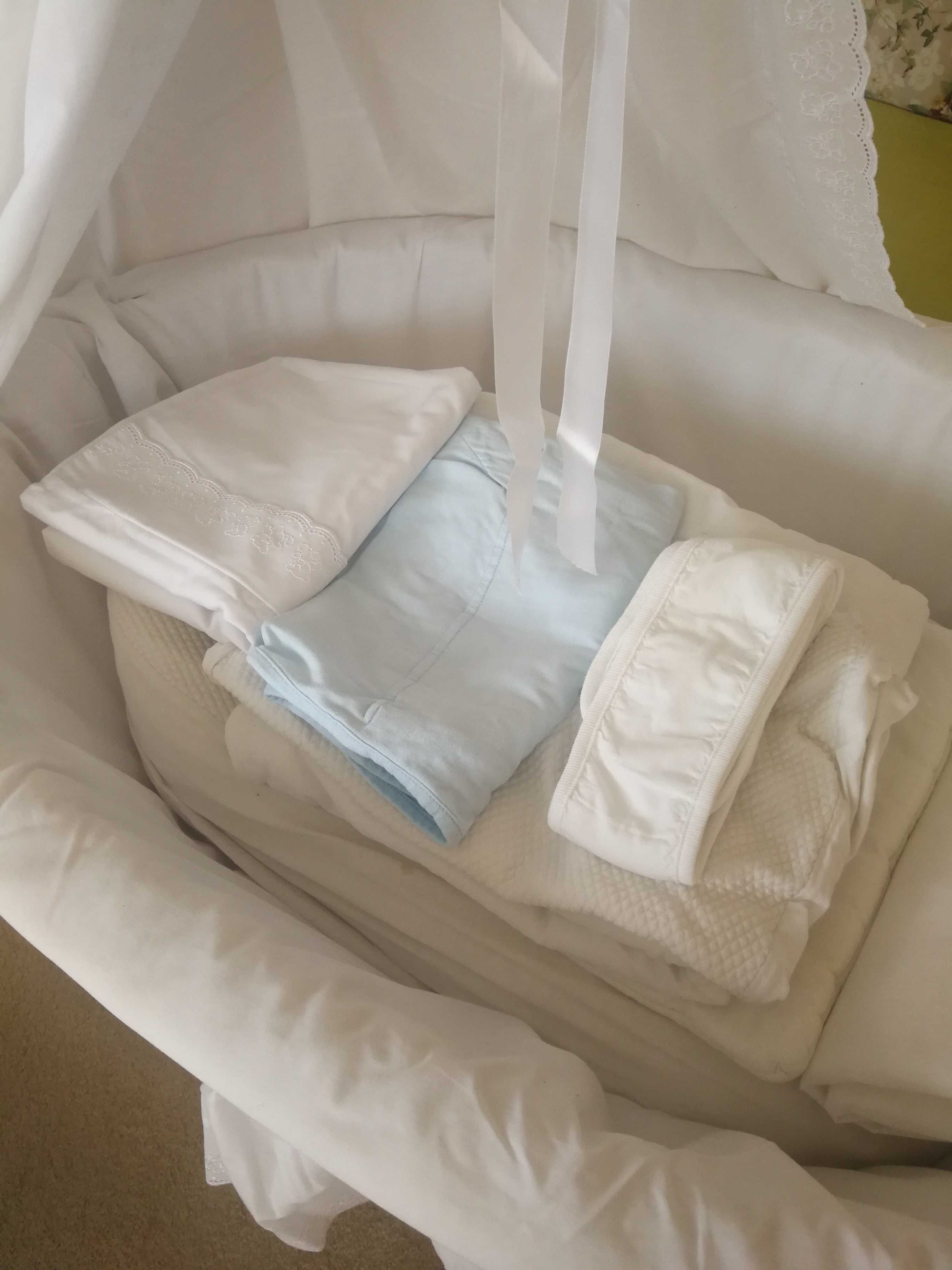 Kosz Mojżesza wiklinowy, materac Cocoonbaby