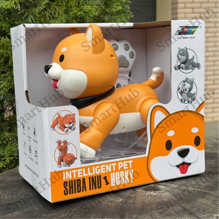 Собачка на радіокеруванні Hasky руда, Песик на пульті, Іграшка собака