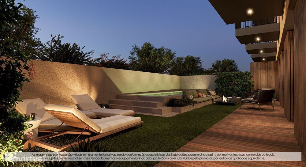 WHITE II j/praias, T3 c/139m2 + jardim e deck c/108m2 + BOX 2 carros