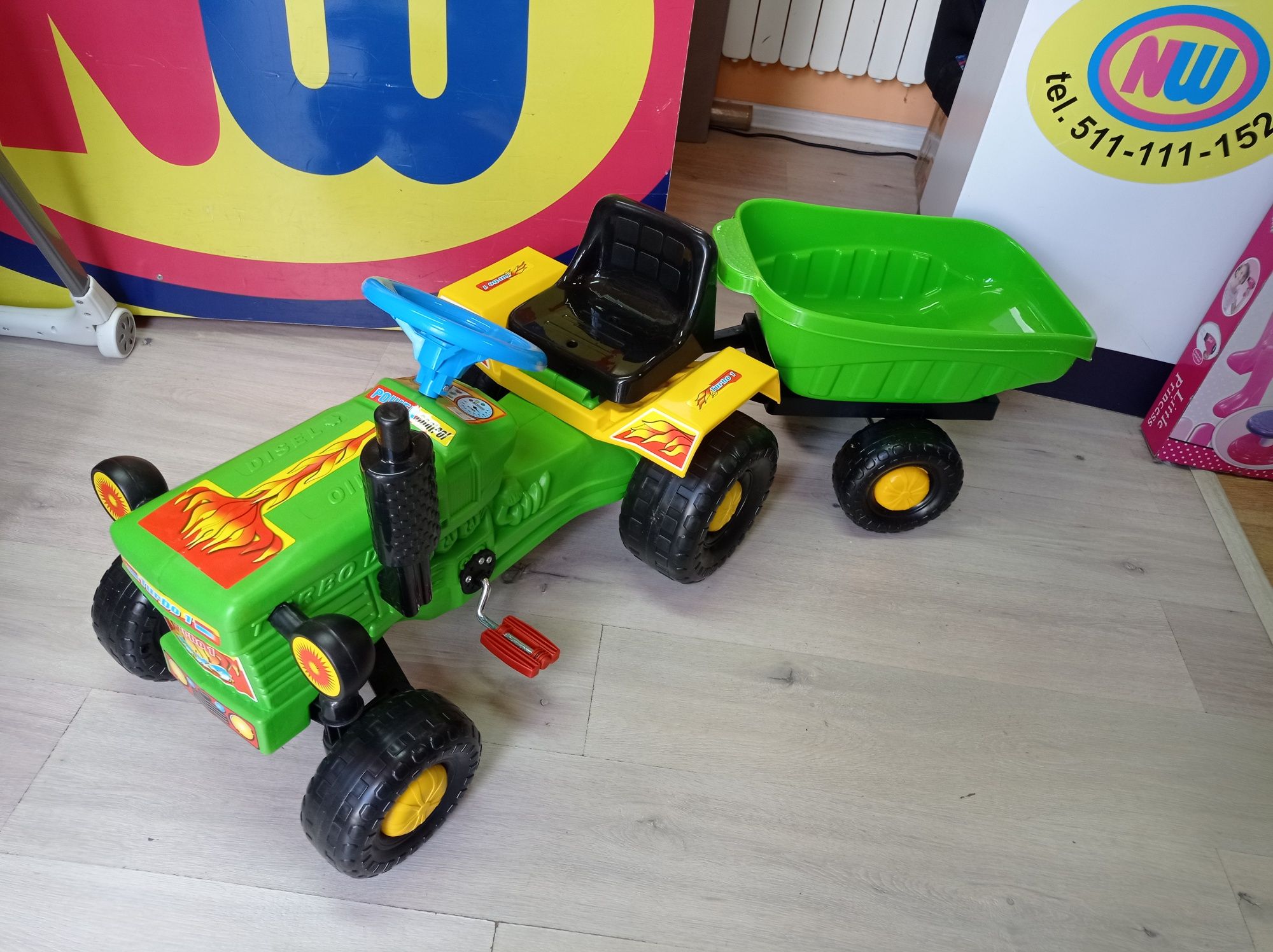 Traktor z przyczepą nowy do 50 kg SKLEP DZIECIĘCY NW