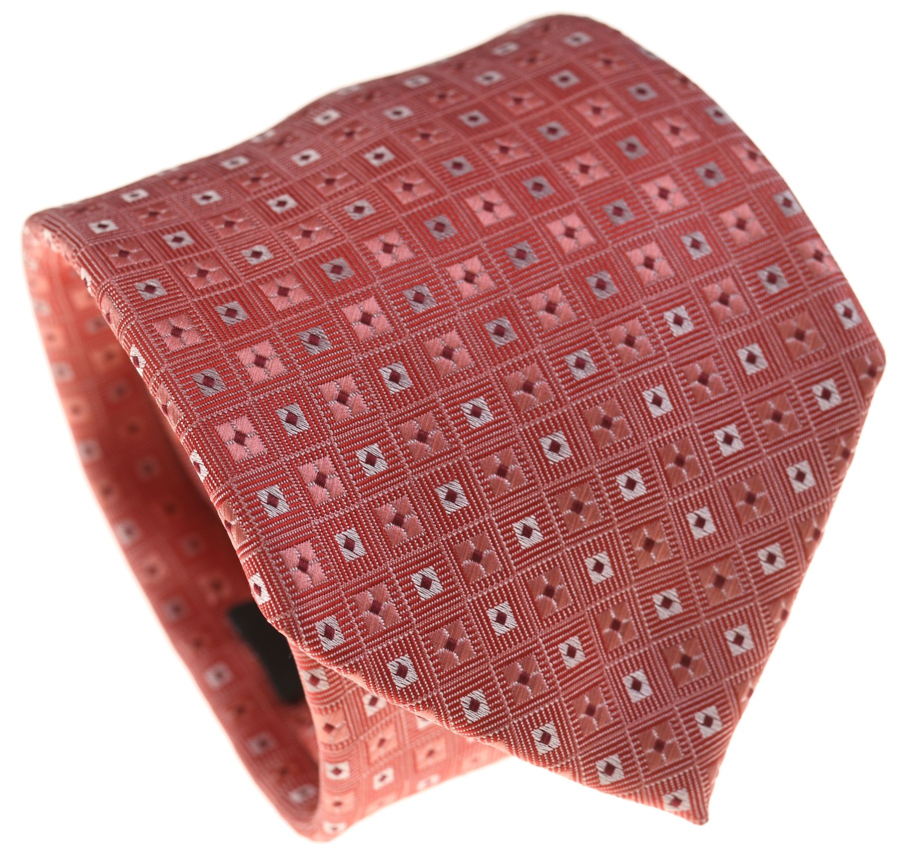 BEXLEYS różowy krawat we wzorek 8,5 cm