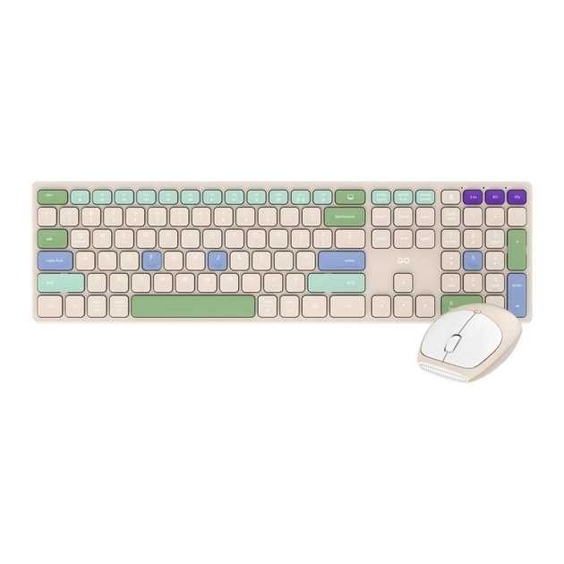 Беспроводная Клавиатура и Мышь Fantech Go WK895 Silent Click Beige