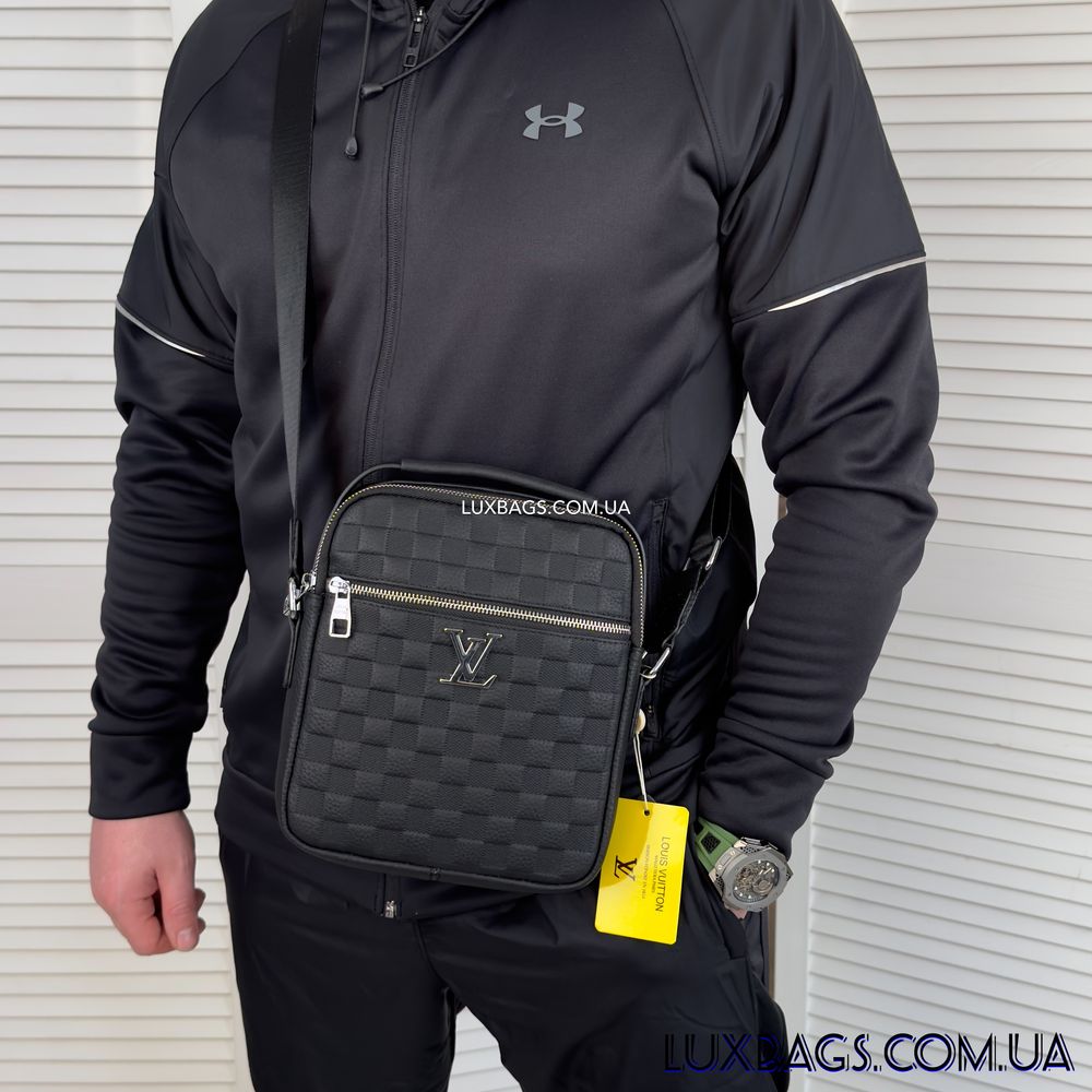 Мужская кожаная сумка барсетка через плечо Louis Vuitton