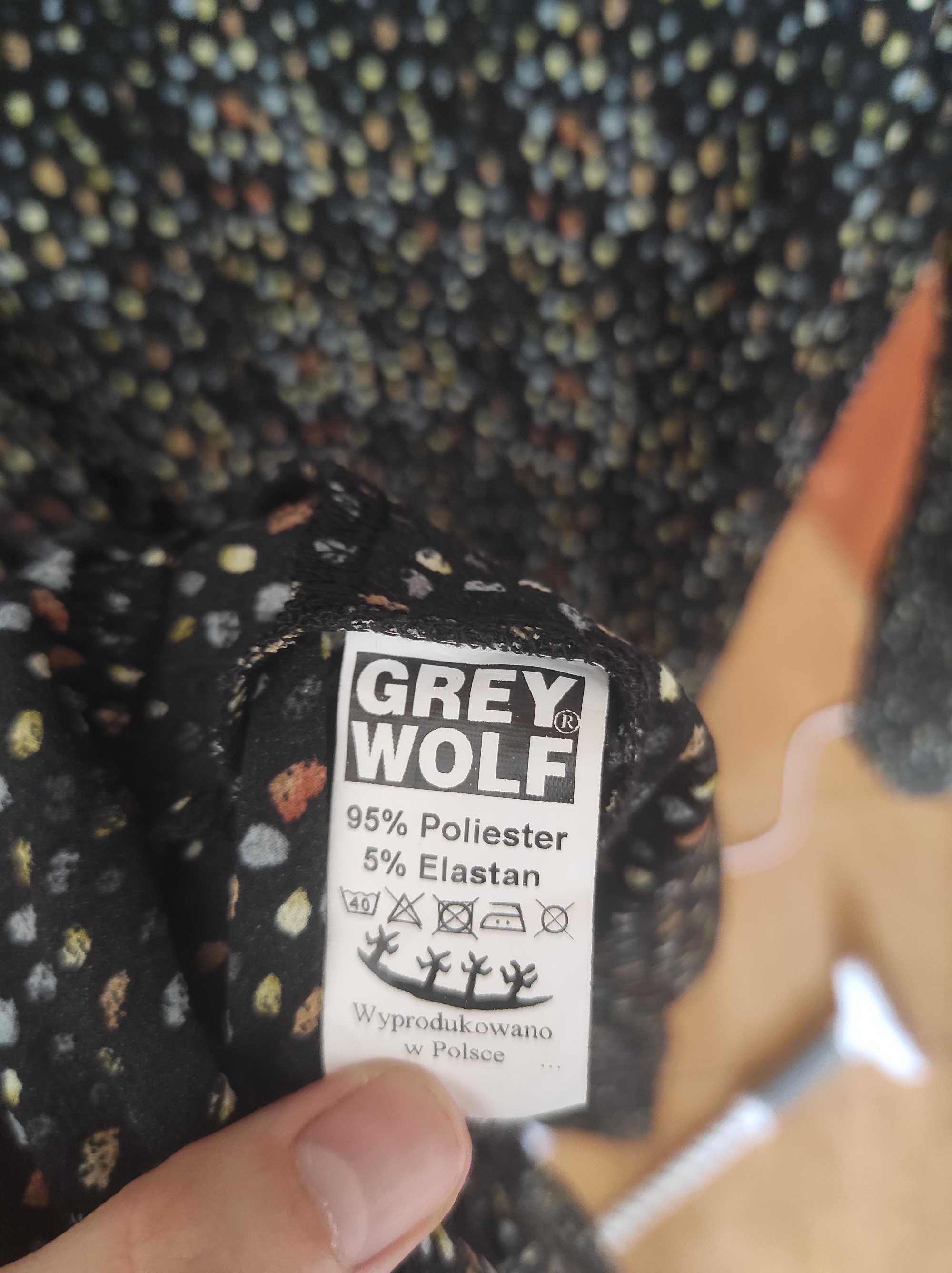 Luźna wzorzysta trapezowa sukienka Grey Wolf Rozmiar 40 / L