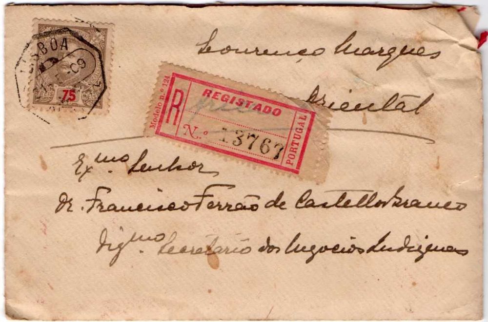 ESPÓLIO - Conjunto de 10 cartas de Francisco Ferrão Castello Branco