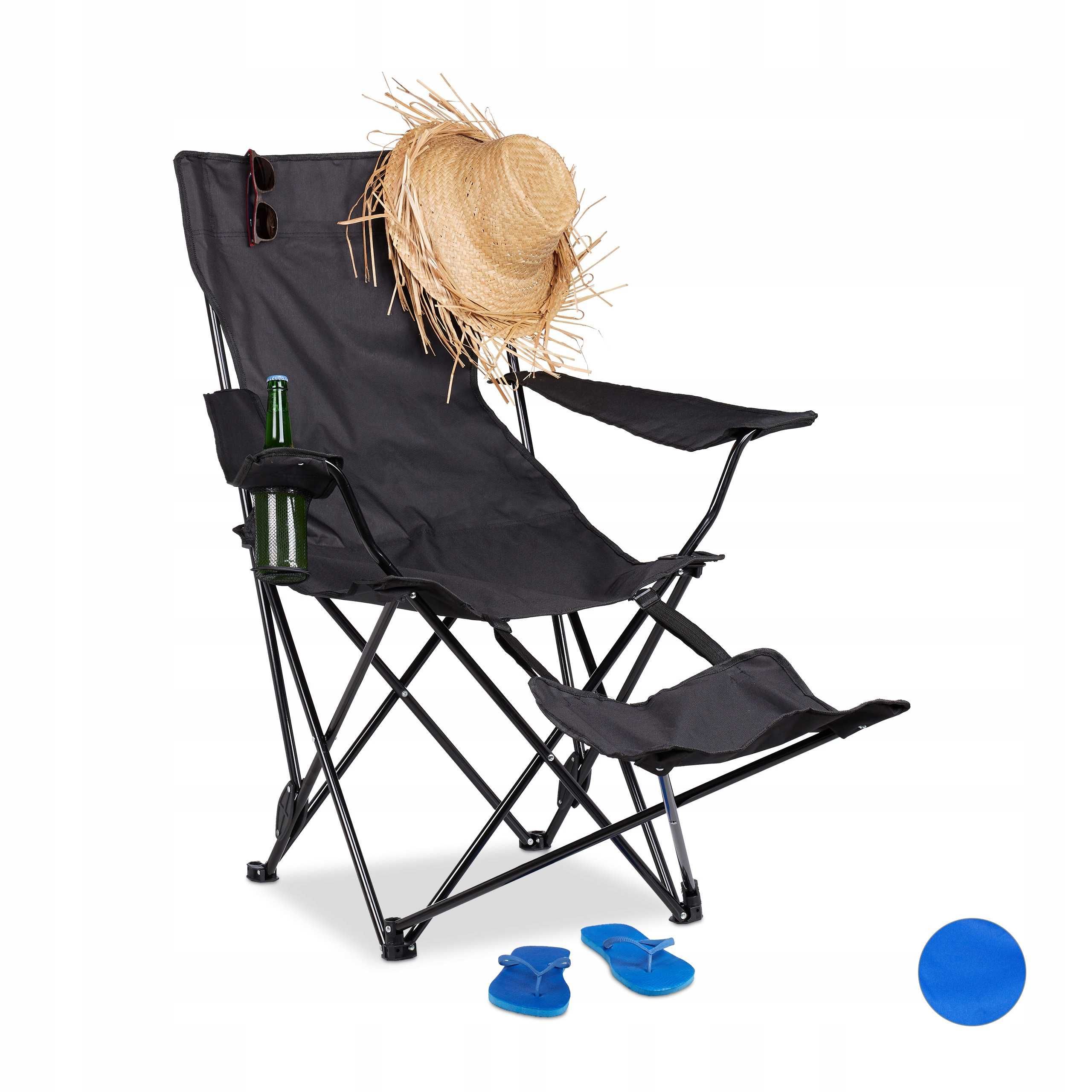 Krzesło turystyczne z oparciem Relaxdays - Nowe