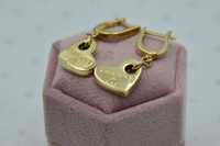 Nowe złote kolczyki Tiffany&Co serce serca wiszące 5.42 g 585 14K