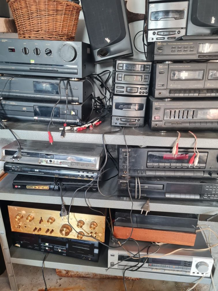 Wieża stereo,wzmacniacz,amplituner..sprzęt audio kolekcja