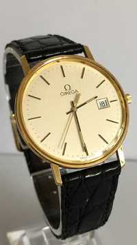 Omega złota 14K (karat), zegarek męski, SUPER