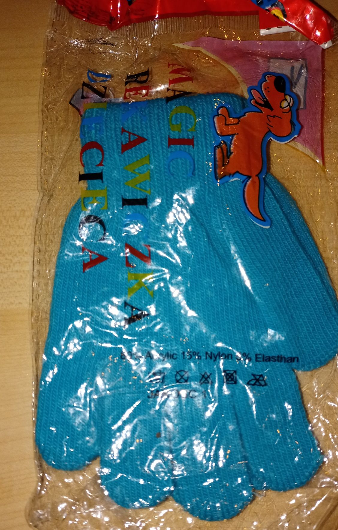 Rękawiczki dziecko ciemny turkus