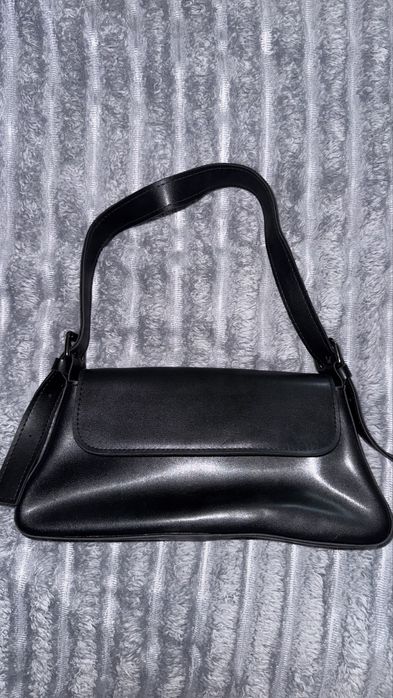 Сумка чорна,багет(штучна шкіра)