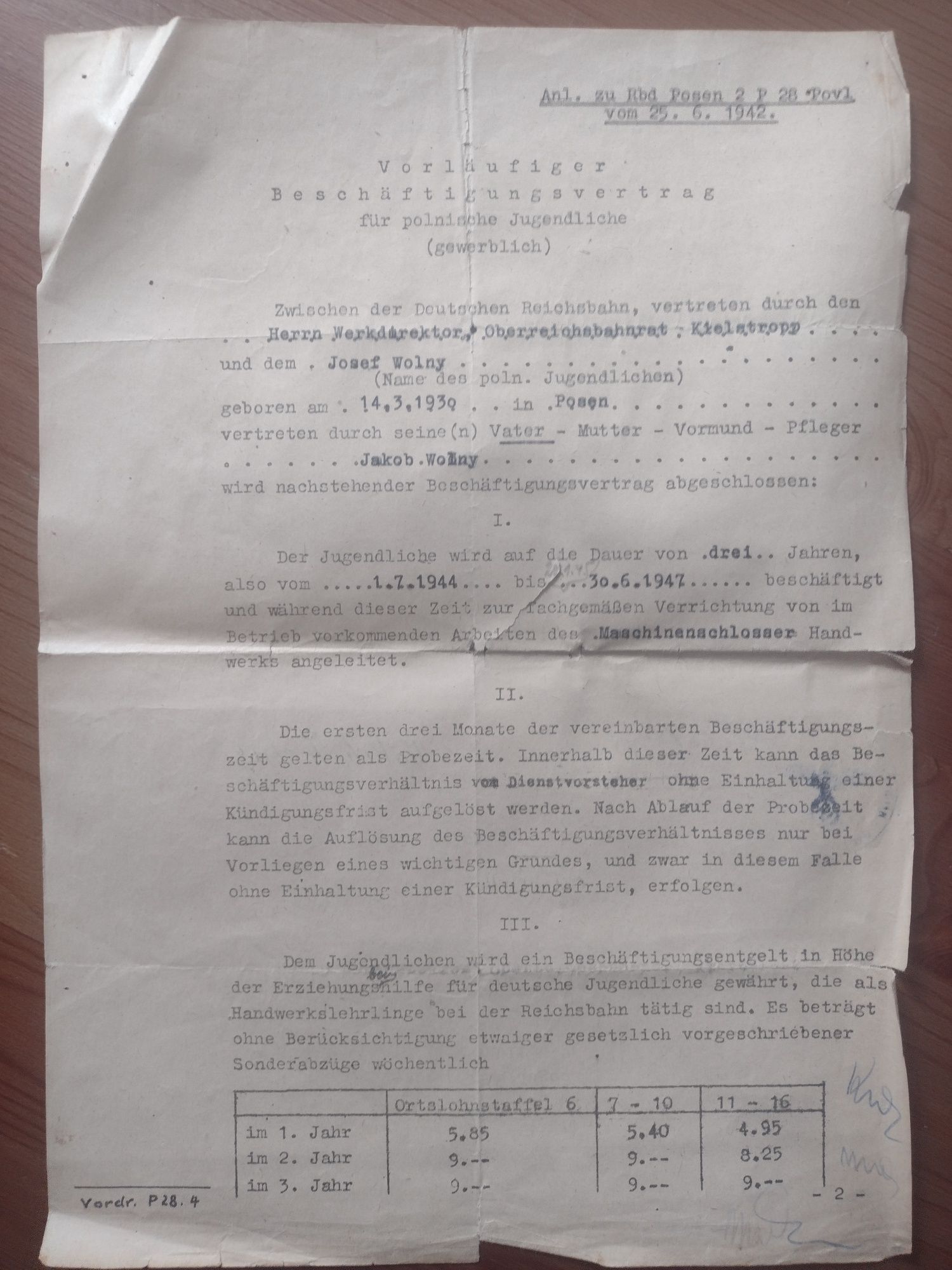 Deutschen reichsbahn Posen 1942 dokument
60
 zł