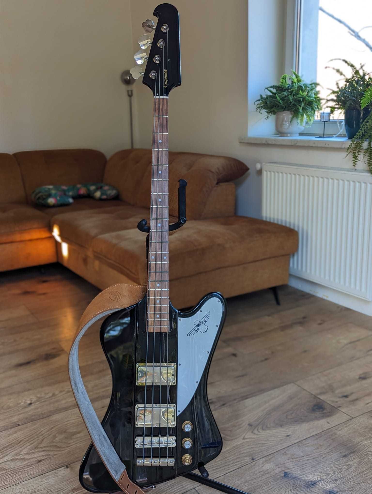 Gitara basowa epiphone thunderbird Pro 60s, + dodatki, stan - bdb