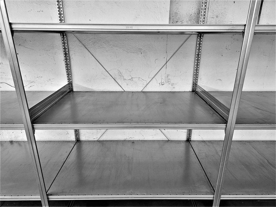 Regał Metalowy 82x200x306cm/9p Magazynowy Ocynk Piwnica Garaż Komórka