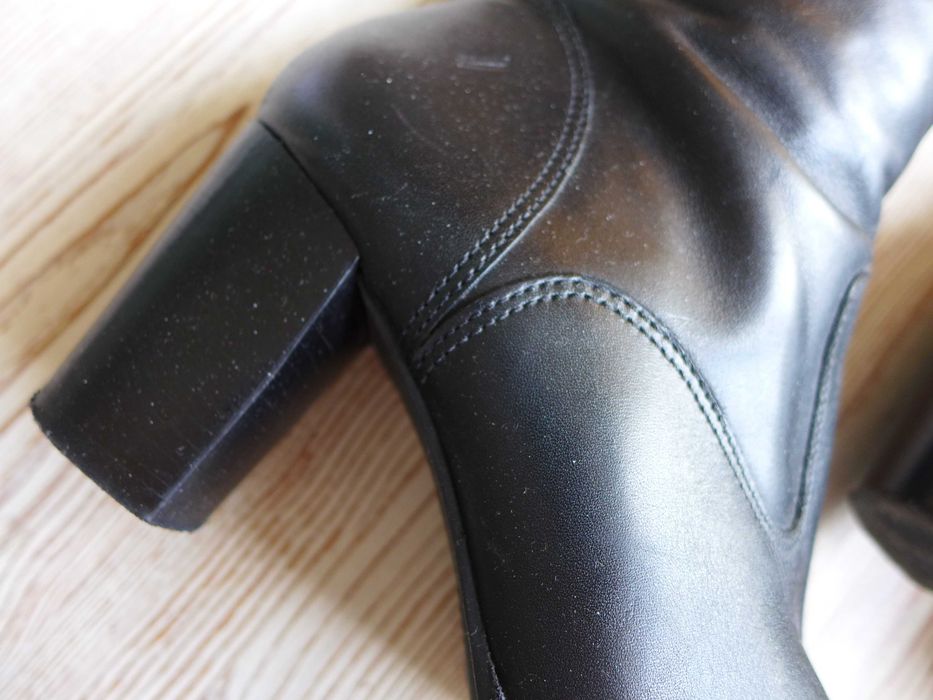 Francuski Szyk Daniel Hetcher eleganckie paryskie kozaki 39 skórzane