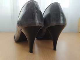 Buty na obcasie w kolorze popielatym (szare), rozmiar 39, bard.wygode