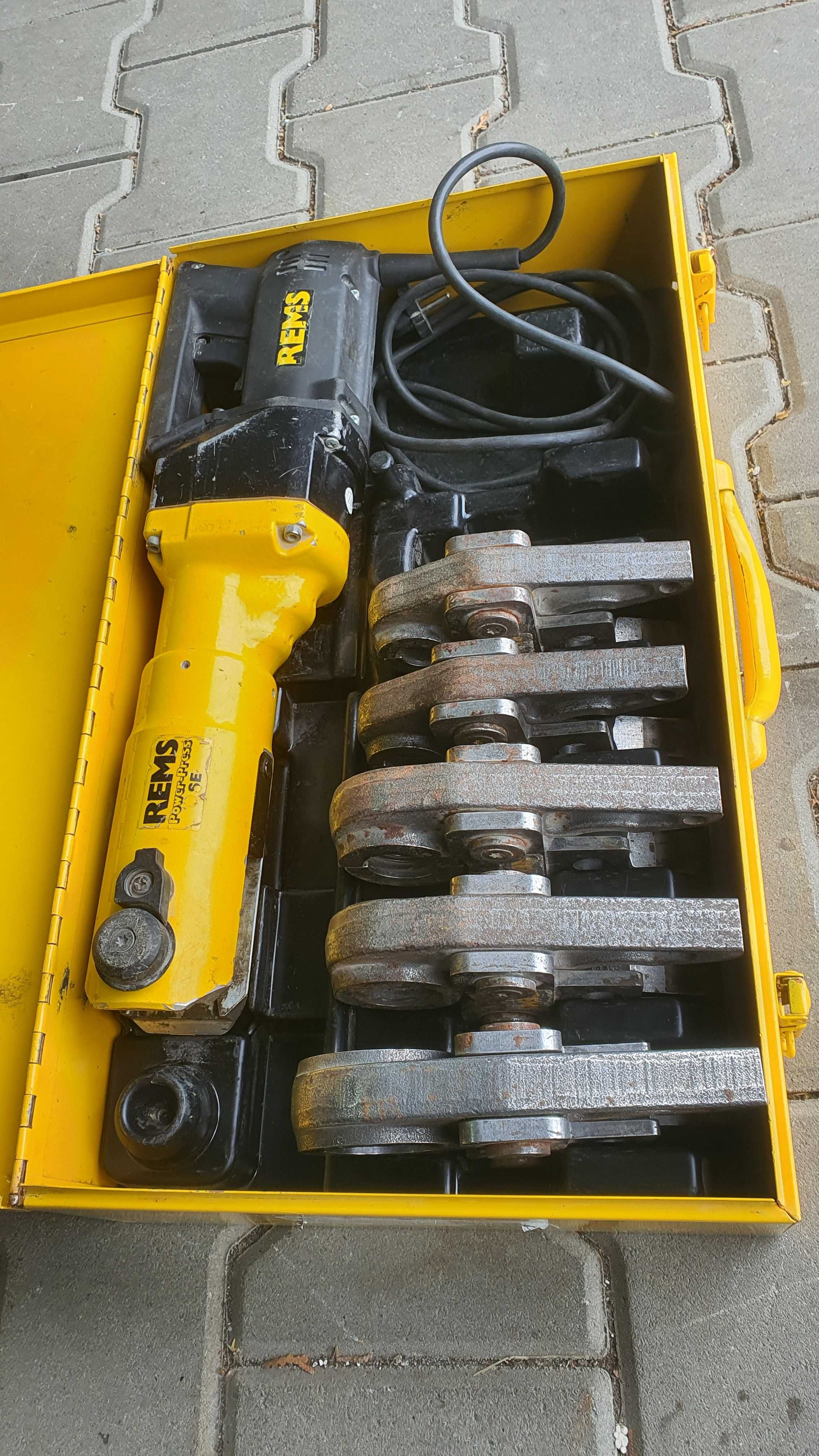 REMS Power-Press SE + 5 szczęk TH16–TH40 | Komplet, system TH