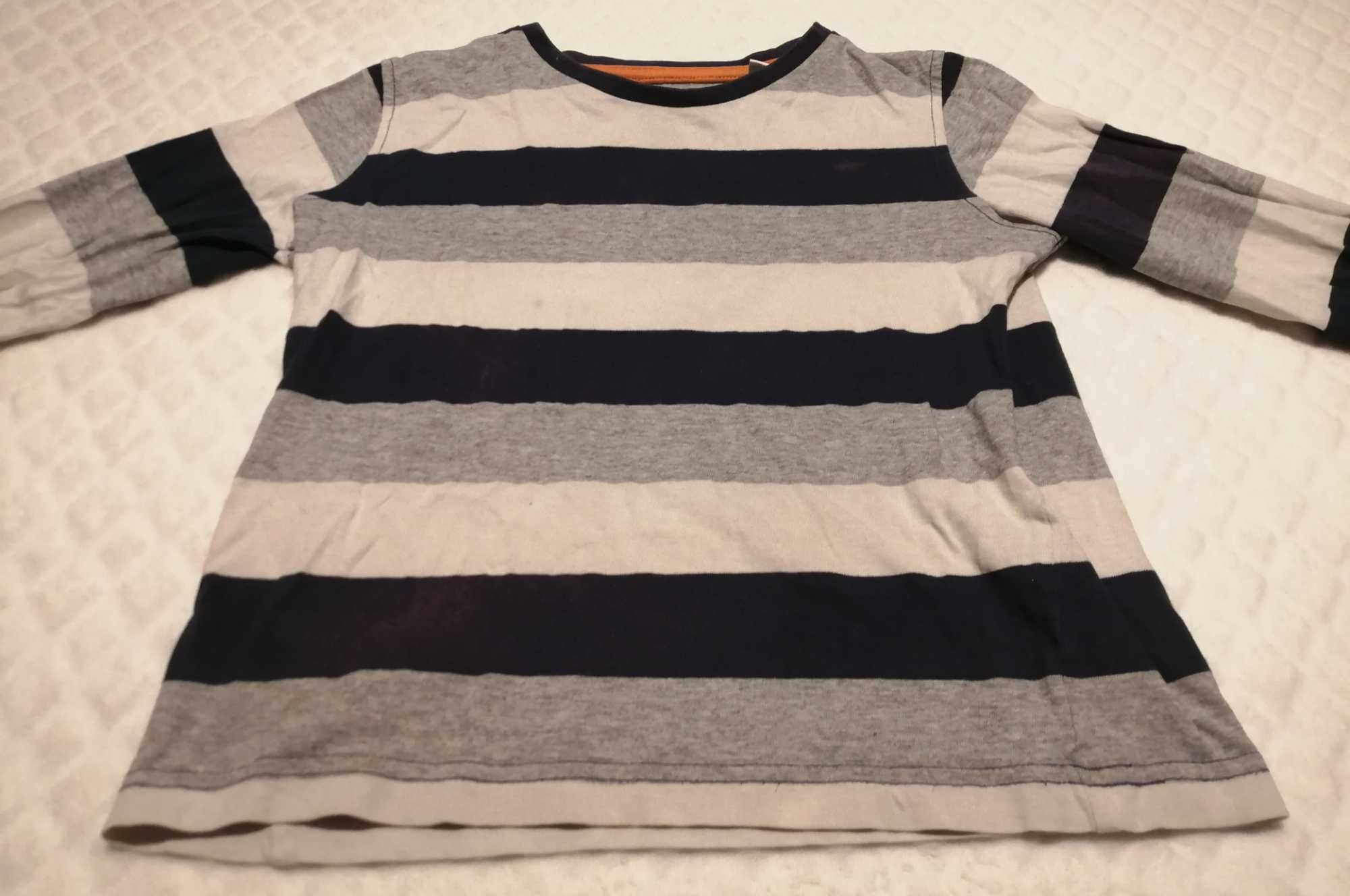 Koszulka chłopięca, długi rękaw, C&A, 116, paski (Odzież)