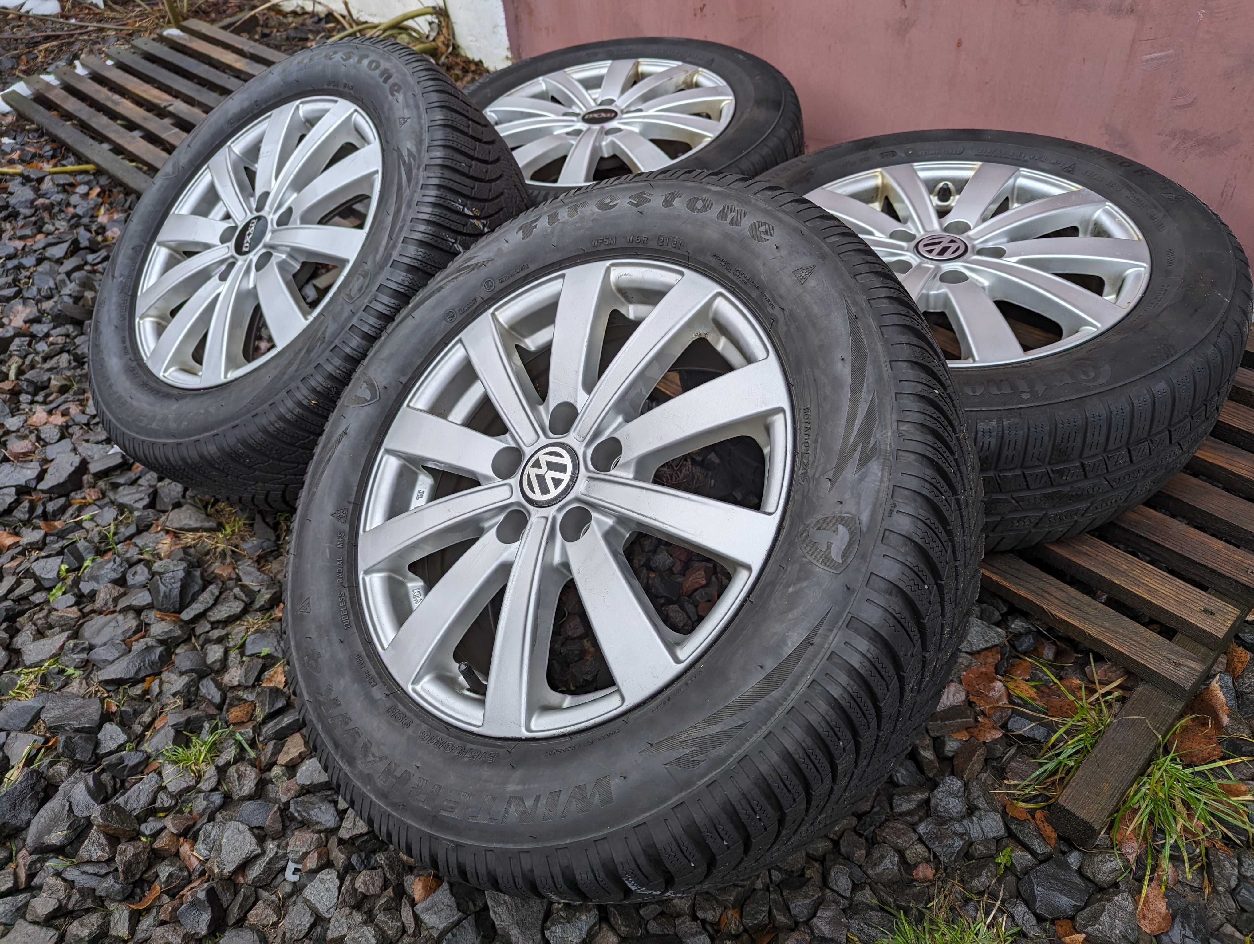 диски OXXO 6.5Jx16 5x112 ET41 VW Skoda Audi шини 215/60R16 зима