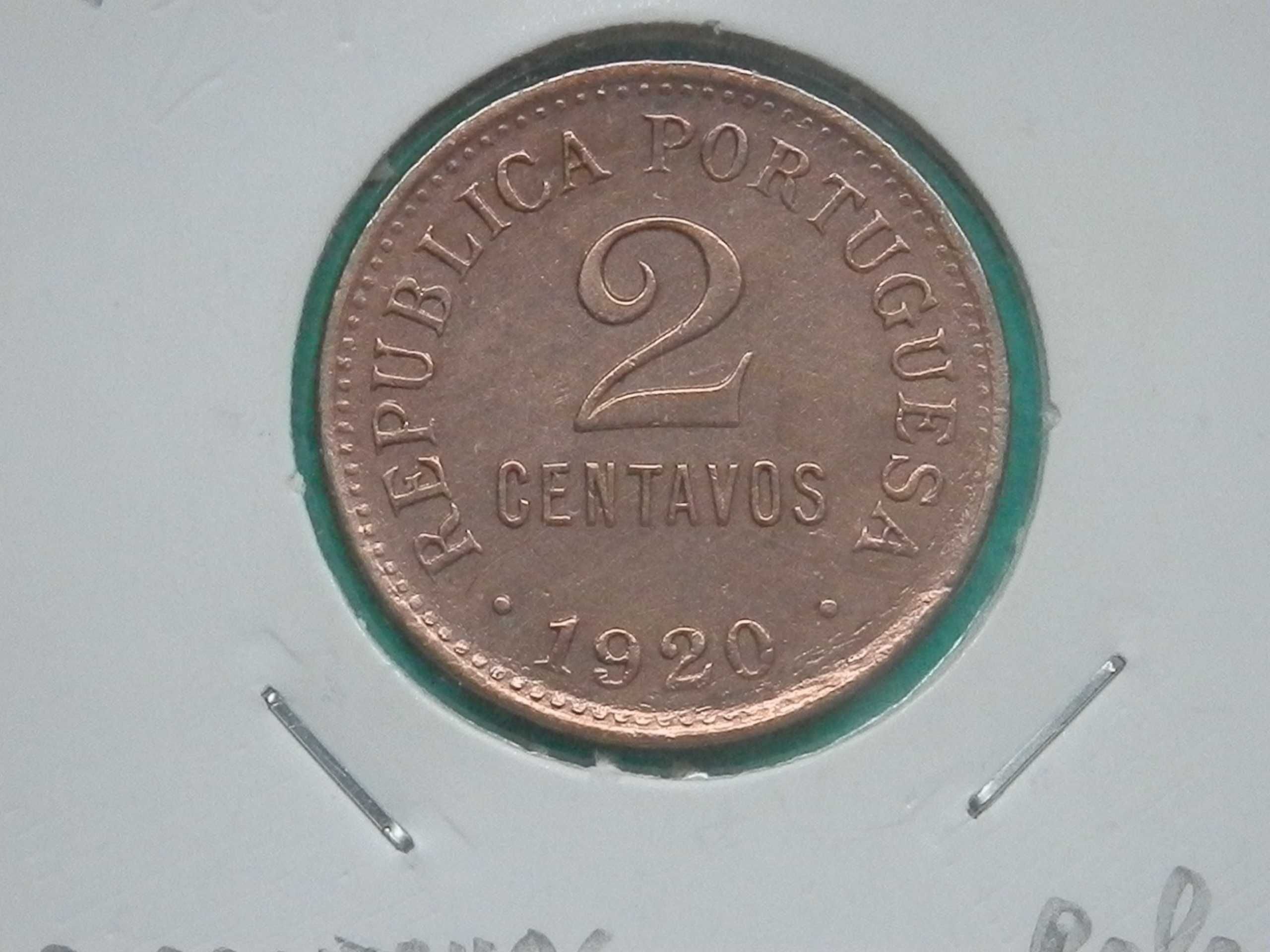 1012 -. República: 2 centavos 1920 bronze, por 1,00