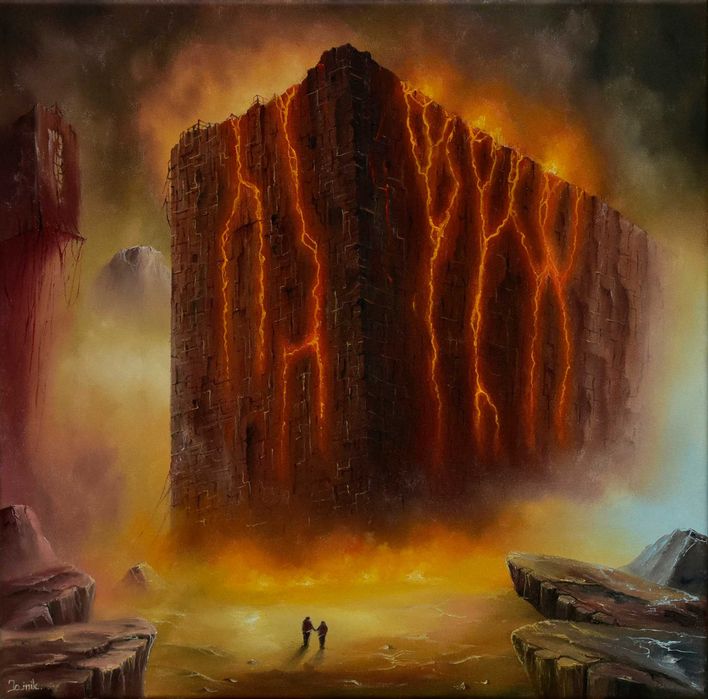 obraz olejny 50x50 surrealizm