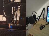 Mikrofon Do Komputera USB Gamingowy Pojemnościowy Statyw/Filtr POP