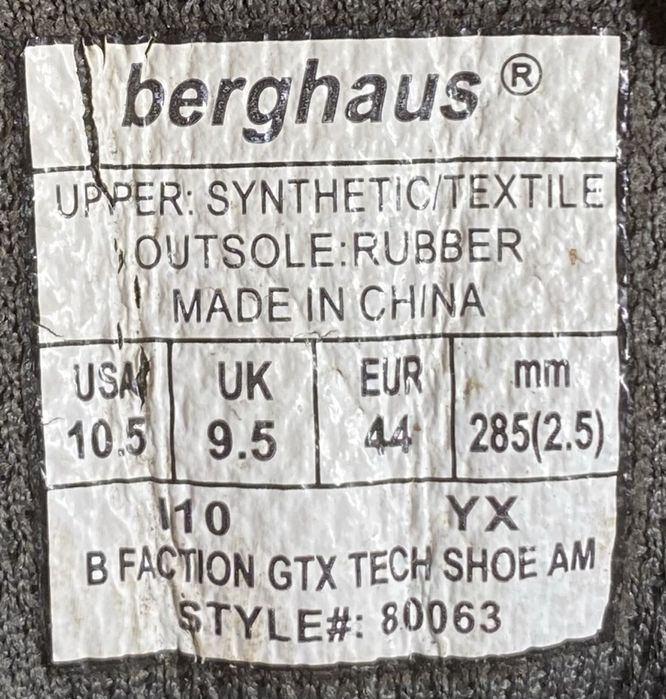 Трекінгові кросівки Berghaus Benefaction на Gore-Tex / 28.5см