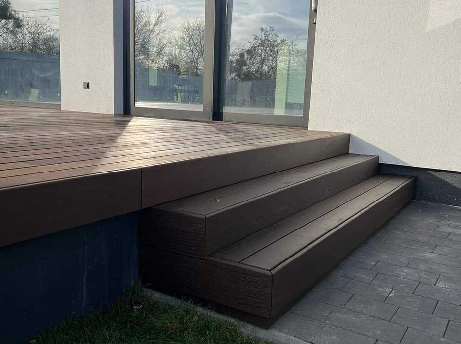 Tarasy drewniane i kompozytowe Montaż tarasów drewnianych, zadaszenia.