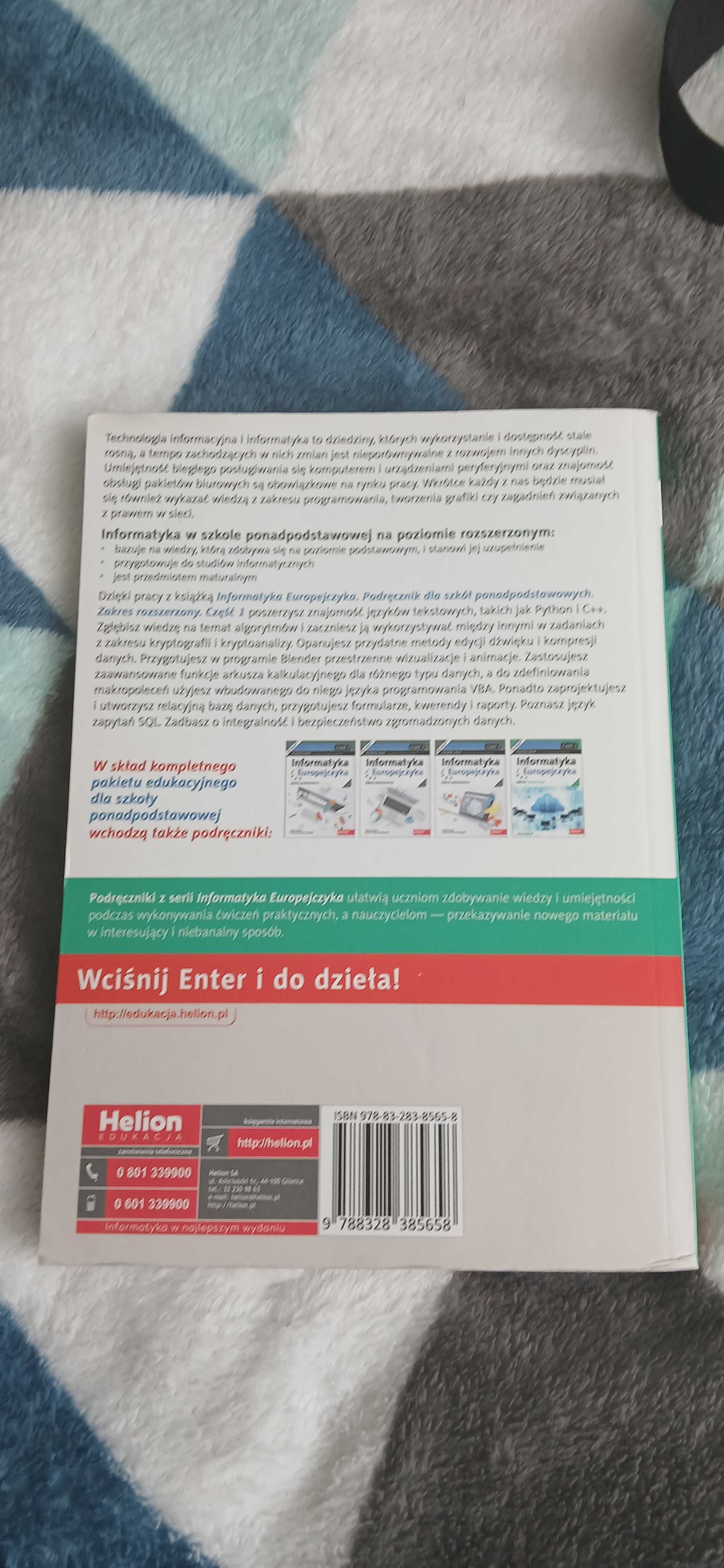 Informatyka Europejczyka cz. 1, liceum / technikum, zakres rozszerzony