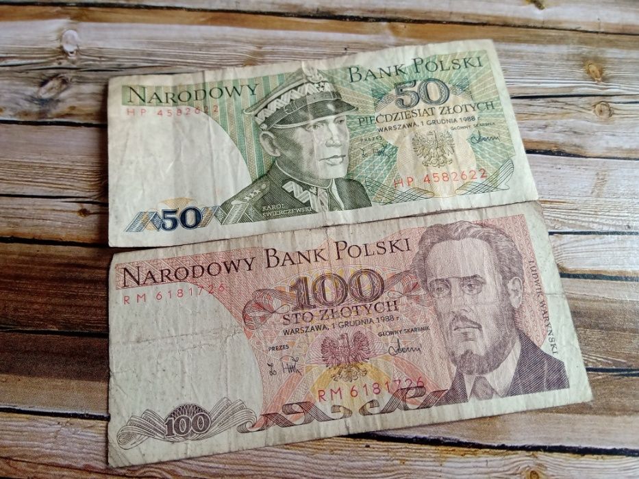 50 zł - 100 zł PRL - zestaw banknotów.