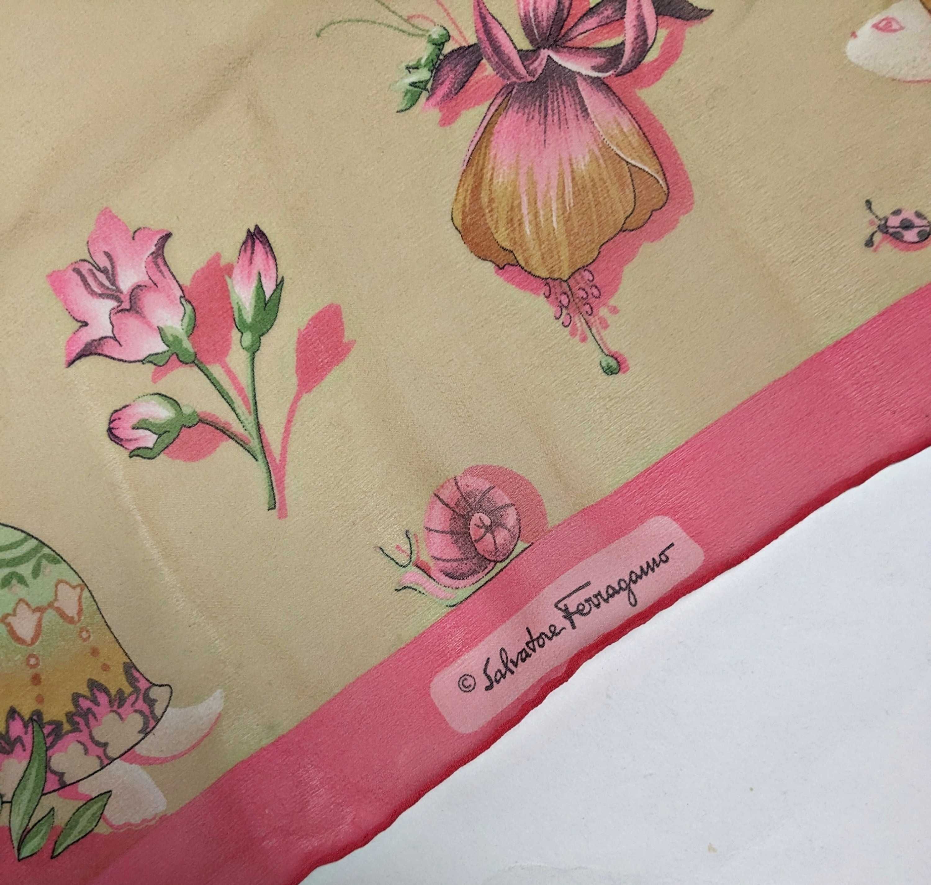 Вінтажний шовковий платок платок Salvatore Ferragamo