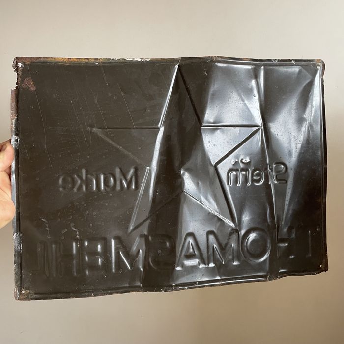 Stary szyld sklepowy przedwojenny  thomasmehl stern marke