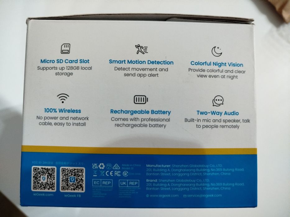 Bezprzewodowa kamera bezpieczeństwa ieGeek S1 2K Battery Security Came
