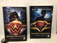 Livros Mulher Maravilha e Super Homem