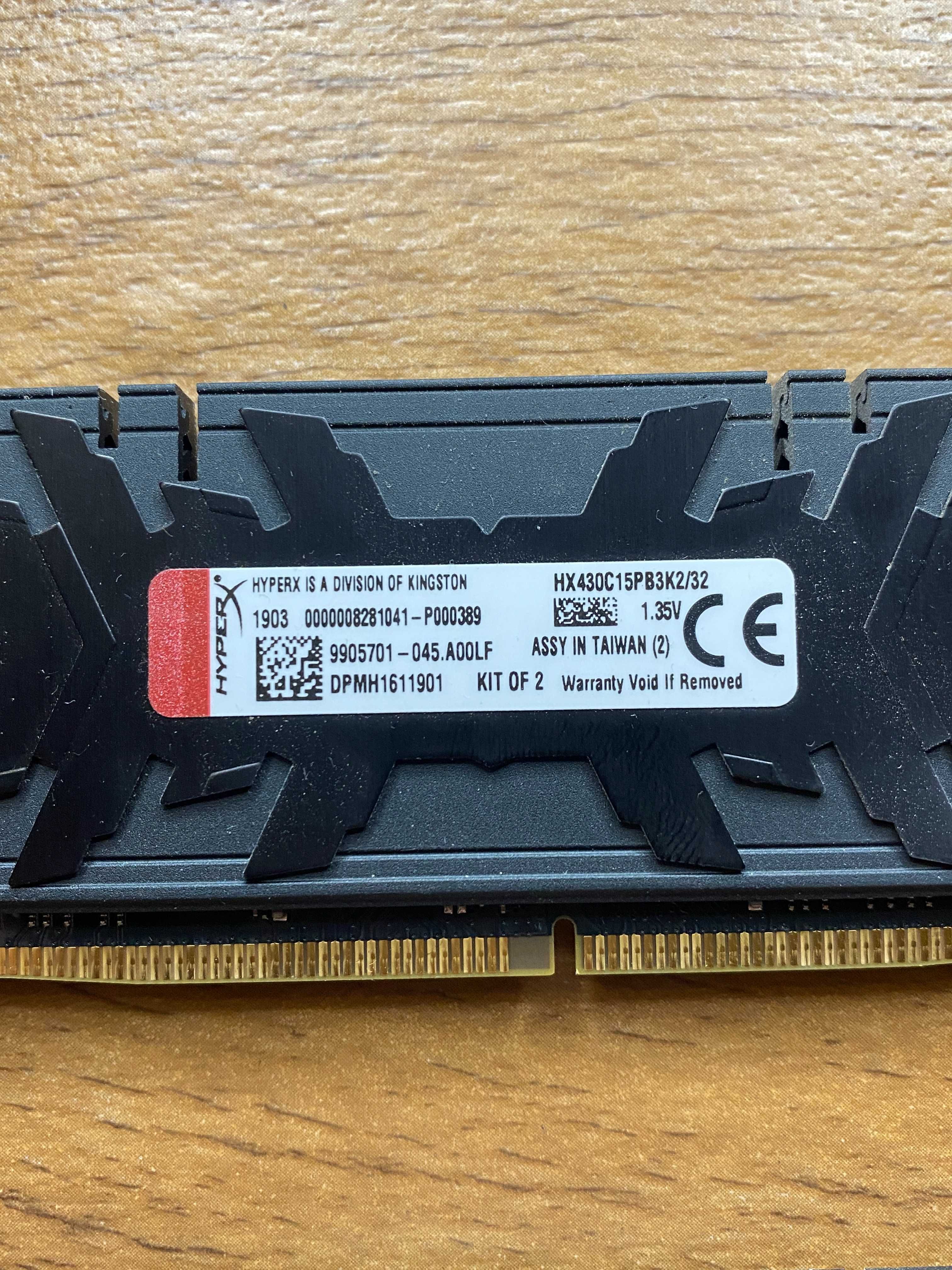 Kingston Hyperx Predator 2 x 16 32 gb гигабайта 3000 частота ddr 4
