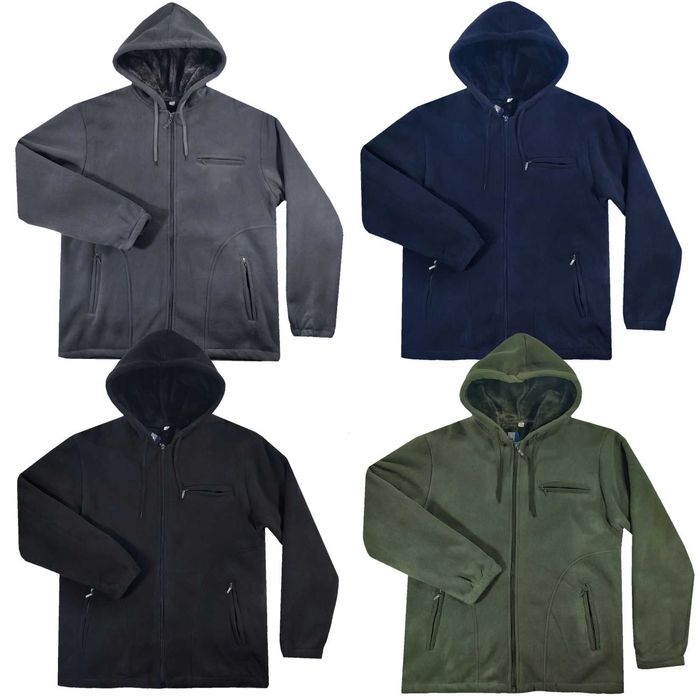 Чоловіча флісова пайта-куртка на штучному хутрі L,XL,2XL,3XL,4XL