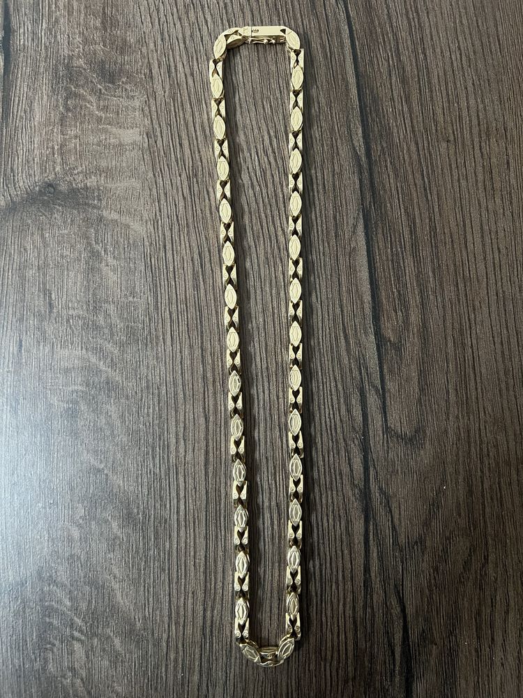 Złoty łańcuszek / łańcuch cartier 585 128g 70cm