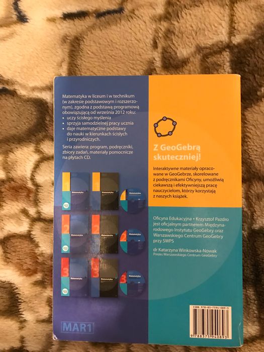 Podręcznik do liceów i techników klasa 1, matematyka, Pazdro, Oficyna.