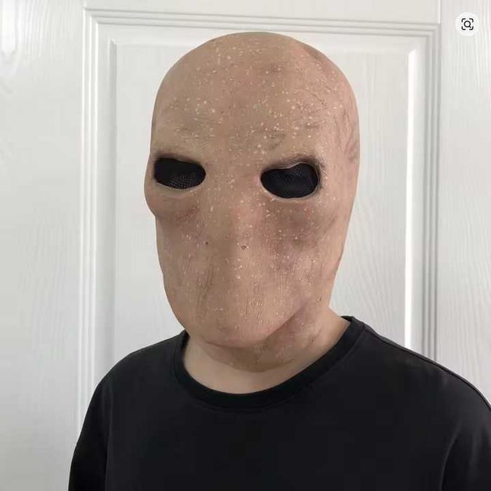 Máscara Slenderman de Látex – Terror Realista para Halloween e Cosplay