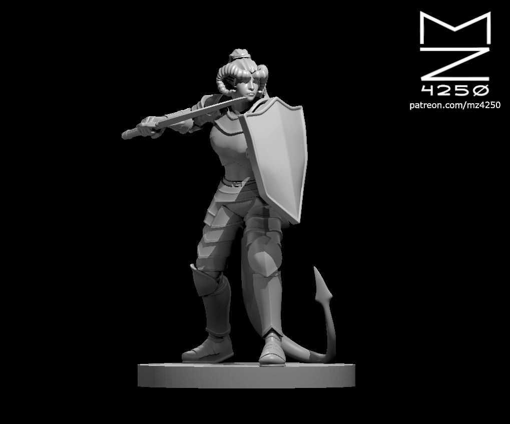 Miniaturas Aventureiros RPG Impressos em 3D - Classe: Paladin/Paladino