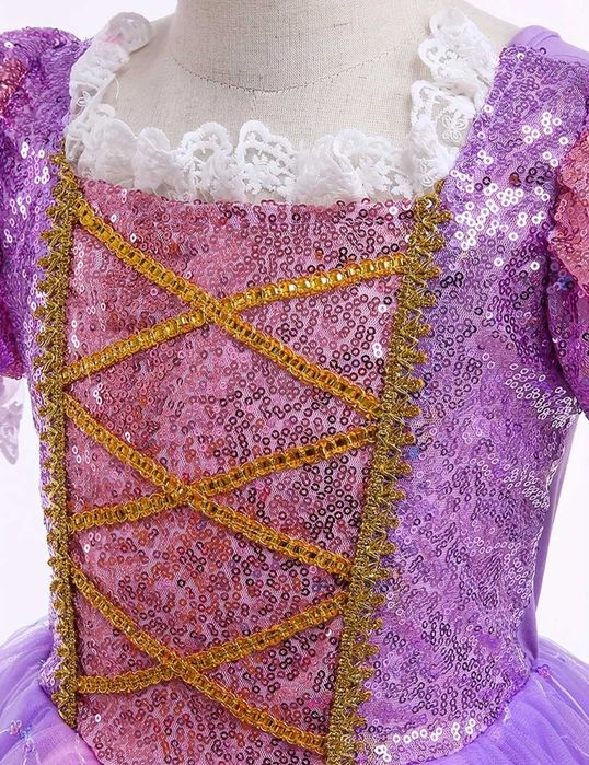 Nowy strój Roszpunka księżniczka wróżka, r. 122 przebranie