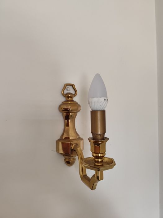 Par de apliques de latão vintage