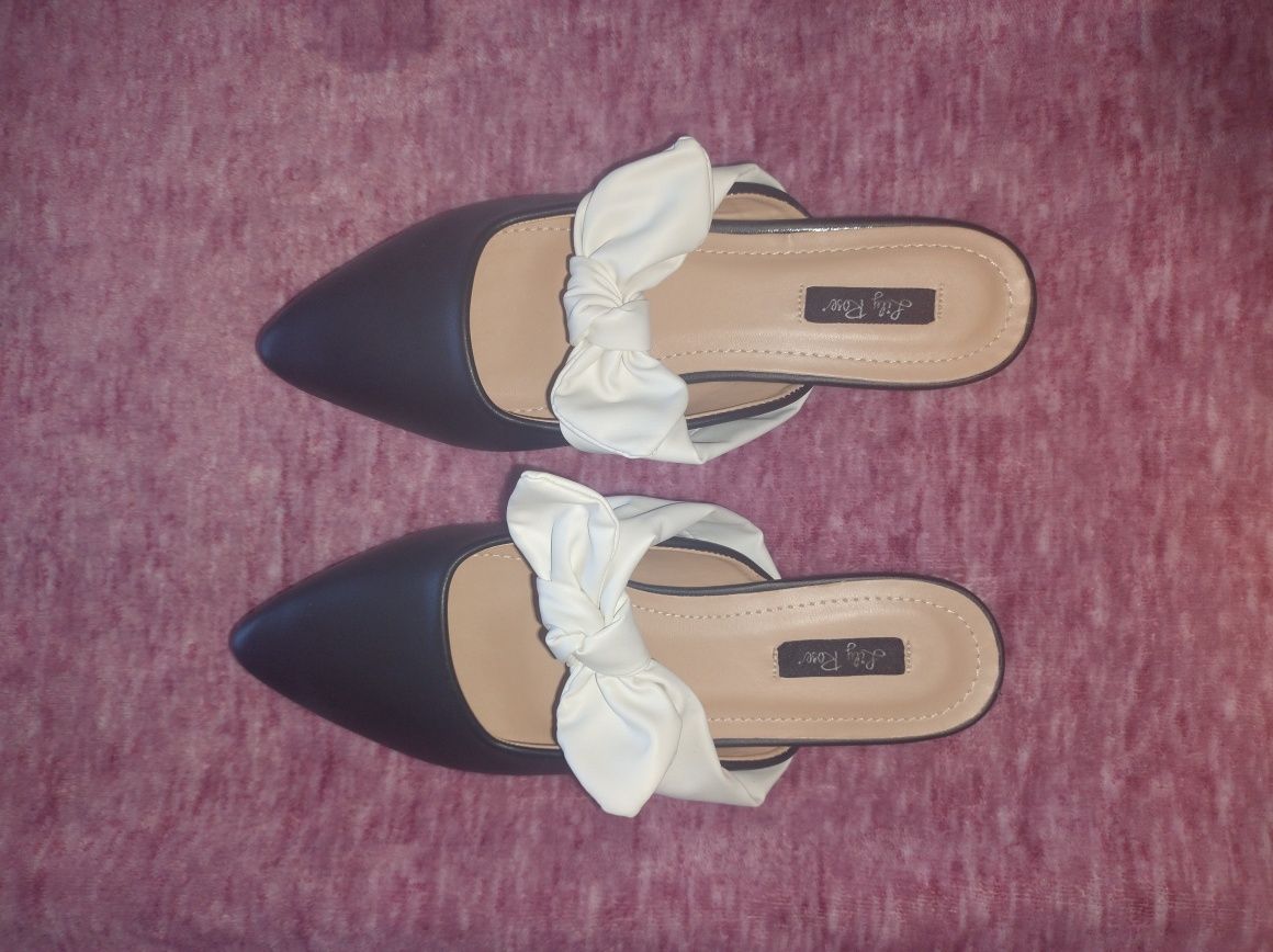 Buty klapki eleganckie baleriny sandały plaża garnitur sukienka szpic