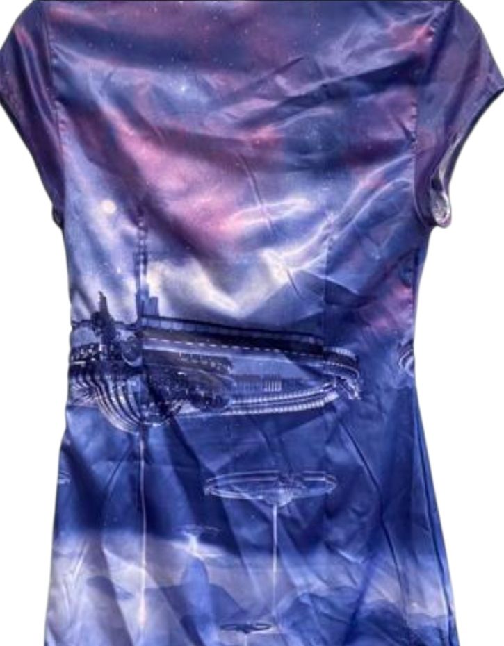 JADED LONDON sukienka mini S M cyberpunk sf rave cybergoth violet NOWA