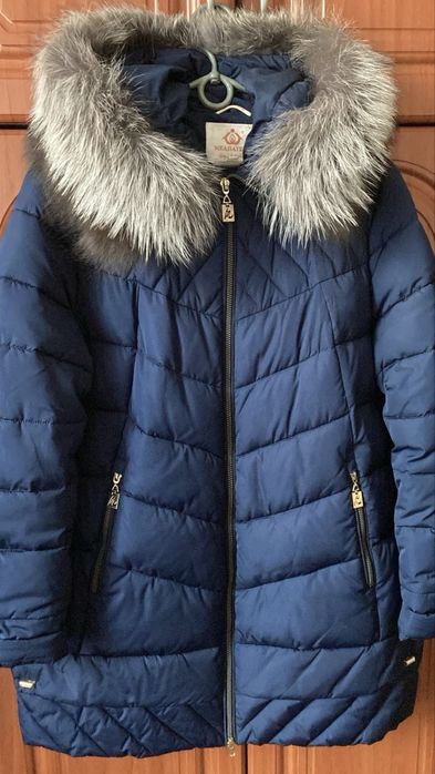 Пуховик с нат. мехом