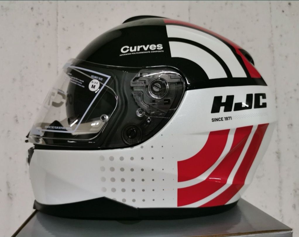 Capacete HJC C70 Curves White / Red ( S )( NOVOS )