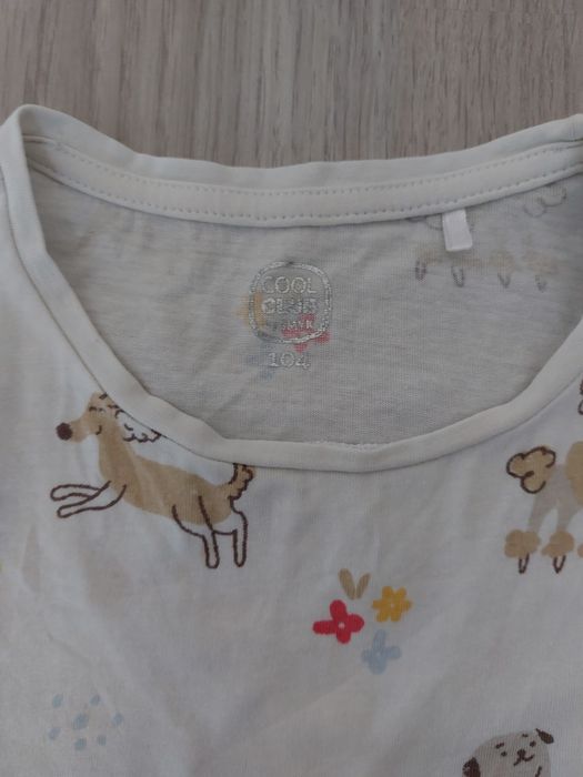 Koszulka, T-shirt dla dziewczynki, pieski, r.104