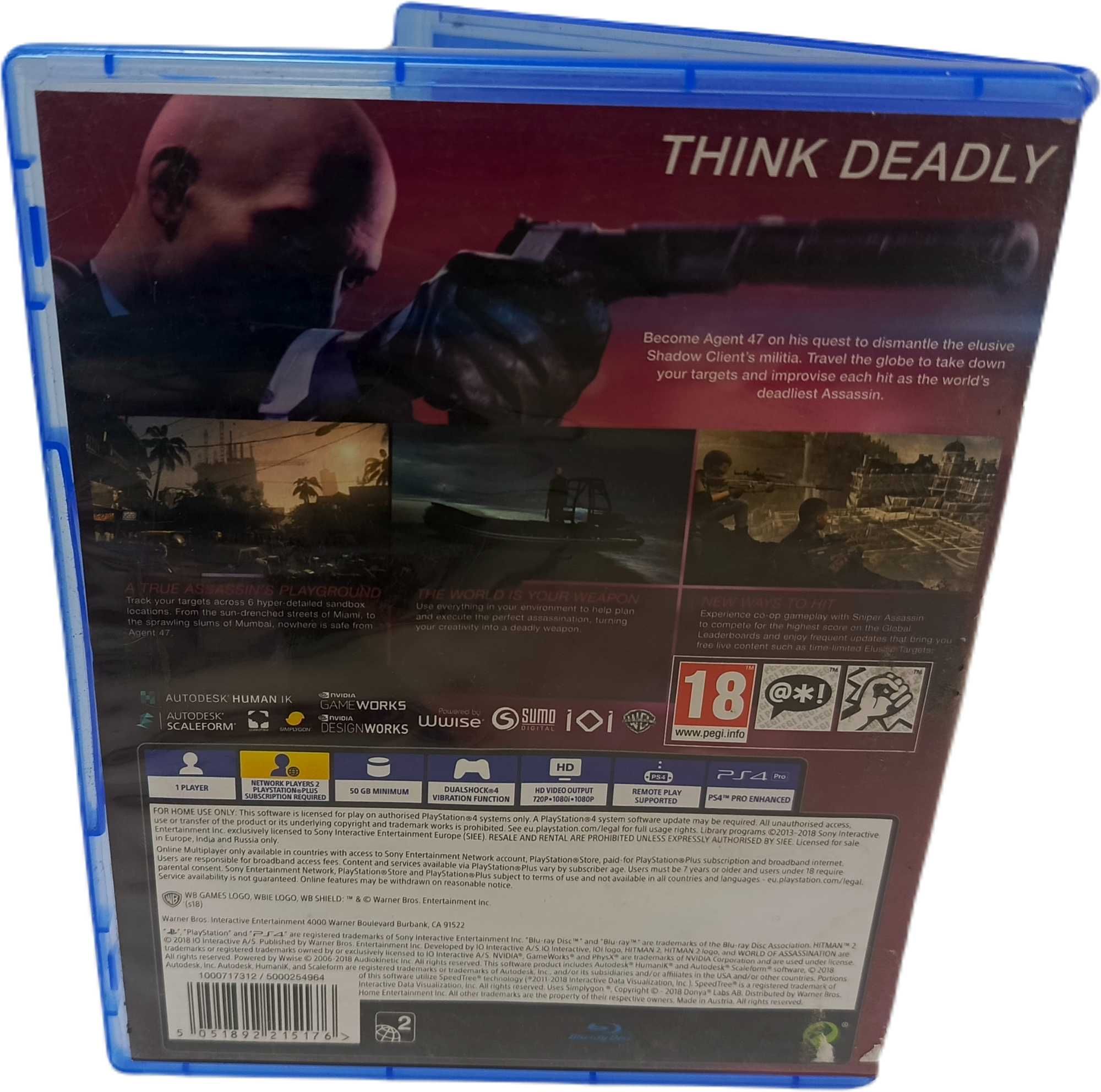 Gra na konsolę Playstation 4 Hitman 2